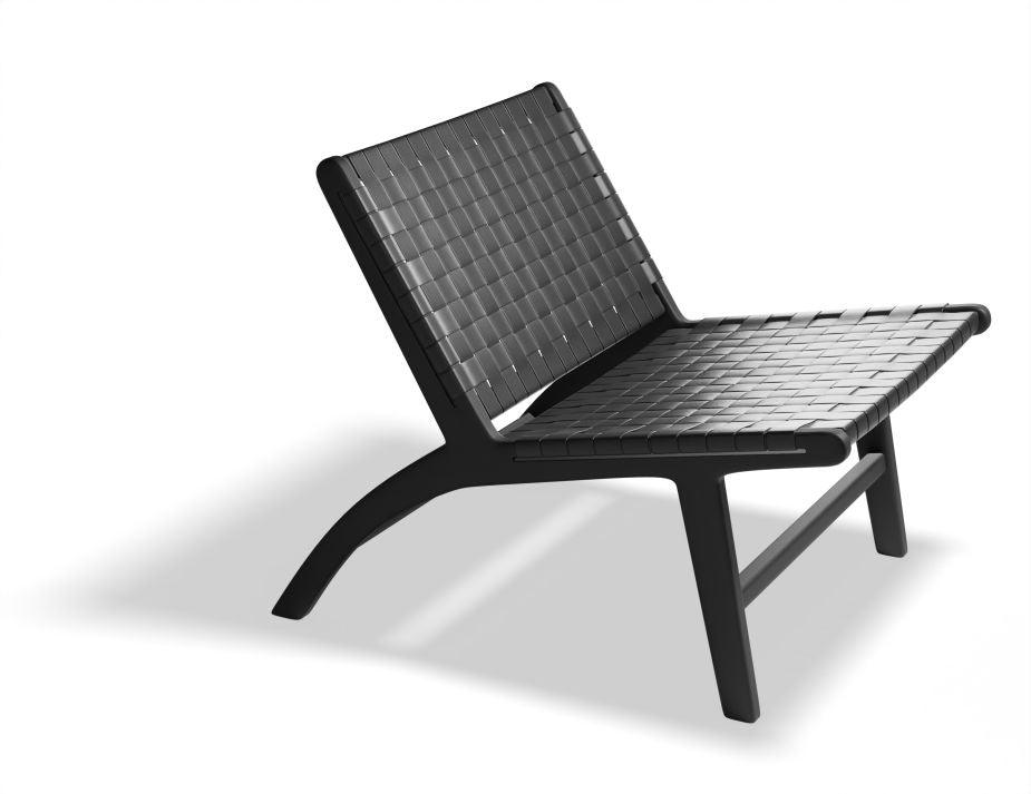 Brooklyn Lounge Chair - Woven Black Seat / Black Frame - B1002272069356182143587 3