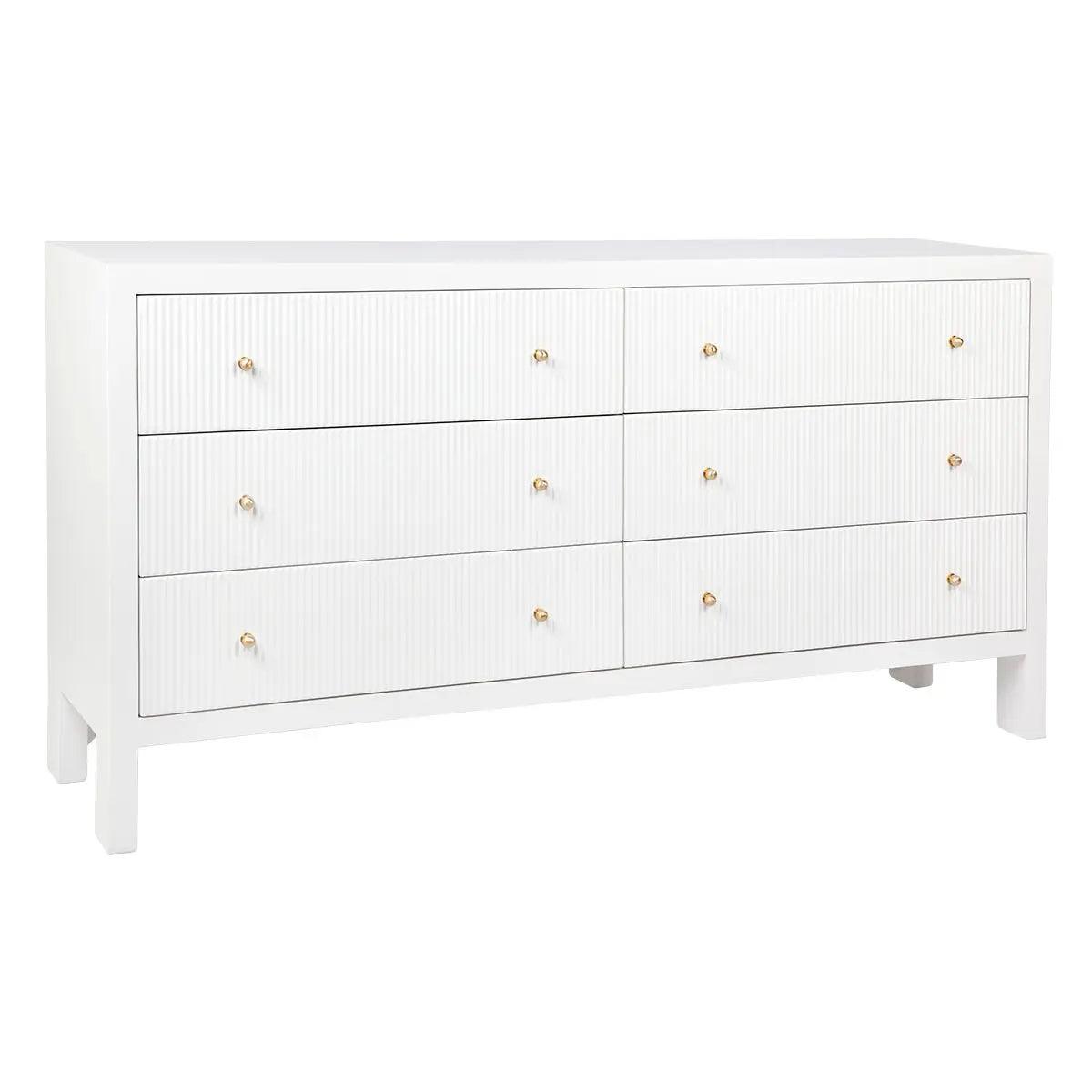 Cafe Lighting & Living Ariana 6 Drawer Chest - White - Chest326509320294121863 3