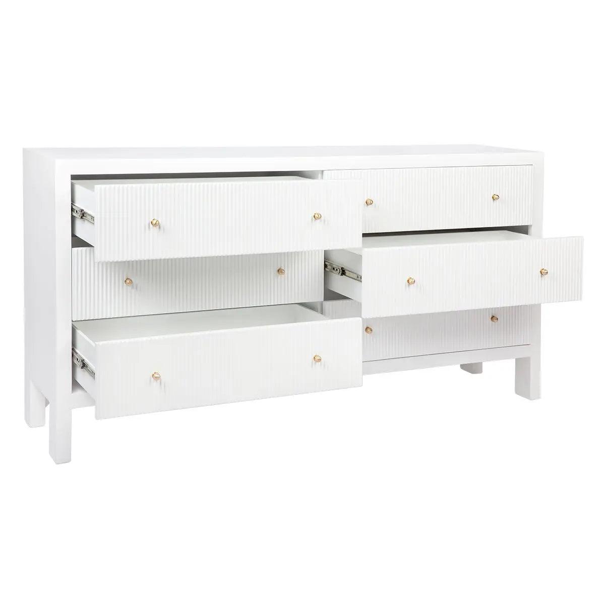 Cafe Lighting & Living Ariana 6 Drawer Chest - White - Chest326509320294121863 4