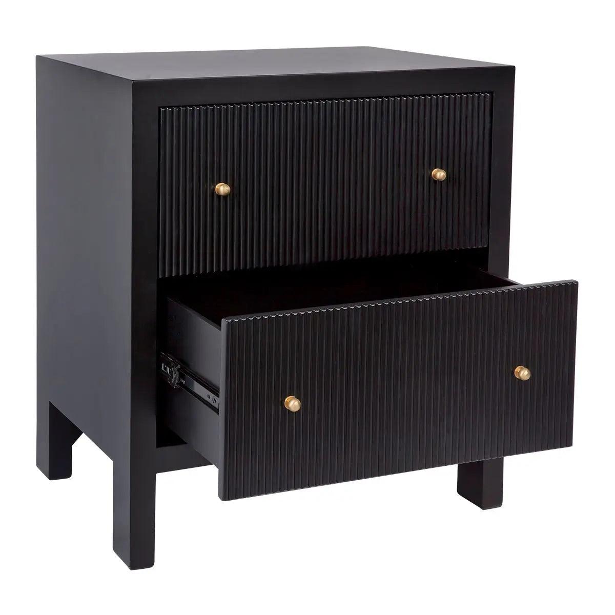 Cafe Lighting & Living Ariana Bedside Table - Large Black - Bedside table326499320294121917 3