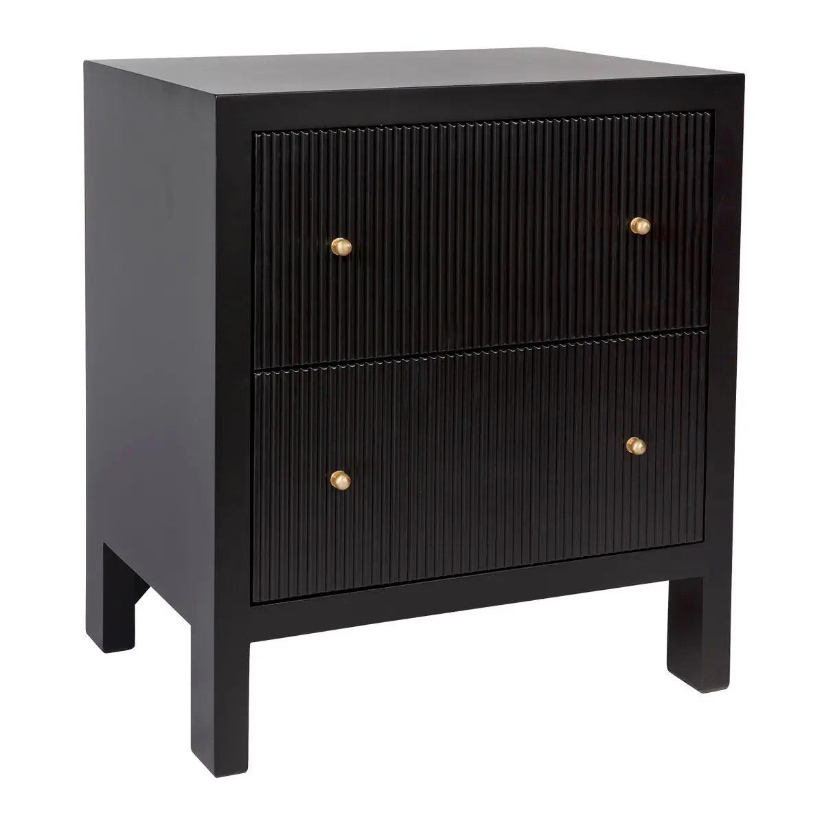 Cafe Lighting & Living Ariana Bedside Table - Large Black - Bedside table326499320294121917 2