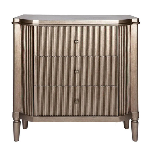 Cafe Lighting & Living Arielle 3 Drawer Chest - Antique Gold - Chest326229320294121542 1