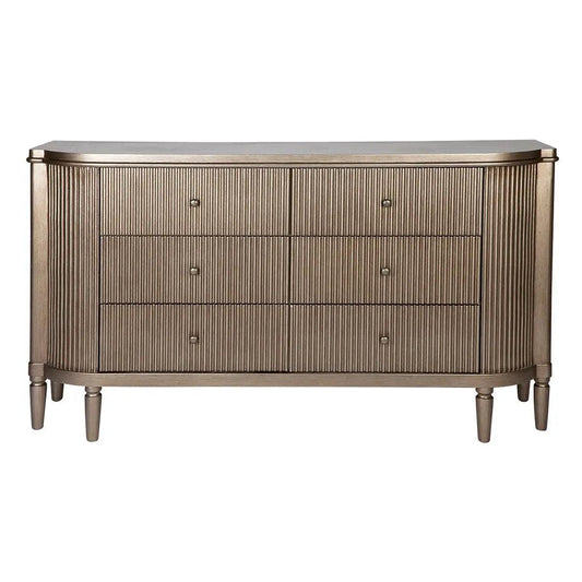 Cafe Lighting & Living Arielle 6 Drawer Chest - Antique Gold - Chest324379320294118184 1