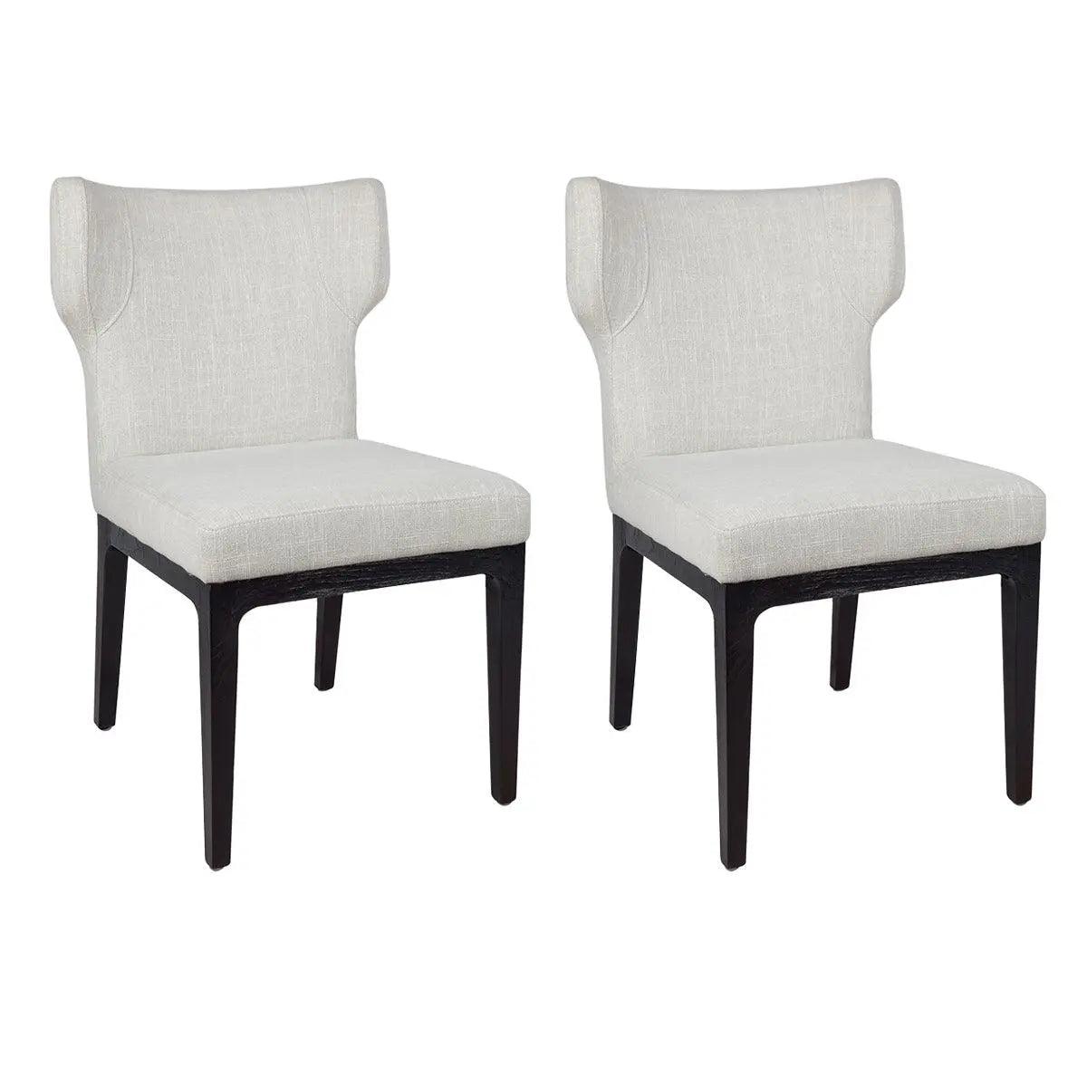 Cafe Lighting & Living Ashton Black Dining Chair Set of 2 - Natural - Chair x 2325519320294119303 1