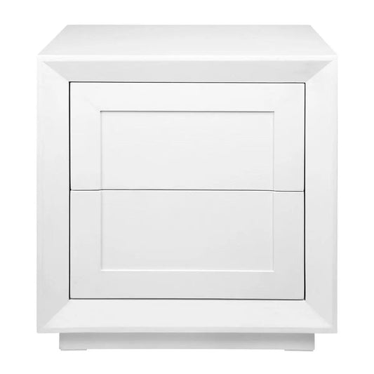 Cafe Lighting & Living Balmain Oak Bedside Table - White - Bedside Table323399320294116432 1