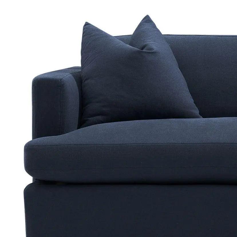 Cafe Lighting & Living Birkshire 3 Seater Slip Cover Sofa - Navy Linen - Sofa323779320294116821 4