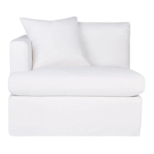 Cafe Lighting & Living Birkshire Slip Cover Left Arm Facing Seat - White Linen - Sofa326129320294120958 1