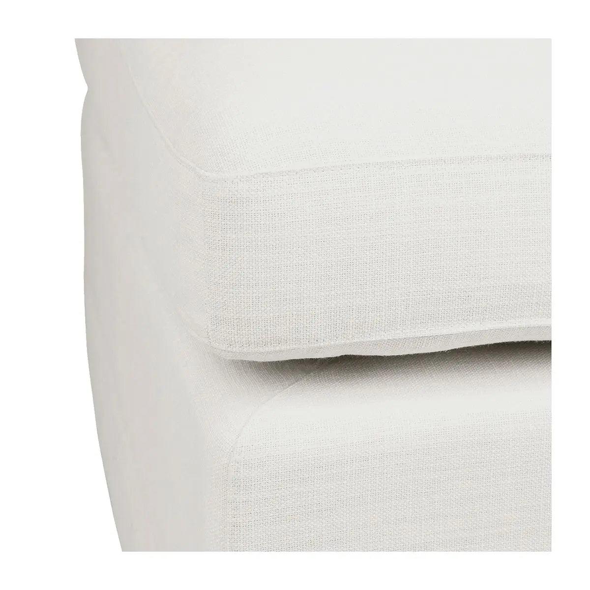 Cafe Lighting & Living Birkshire Slip Cover Ottoman - White Linen - Ottoman323689320294116739 4