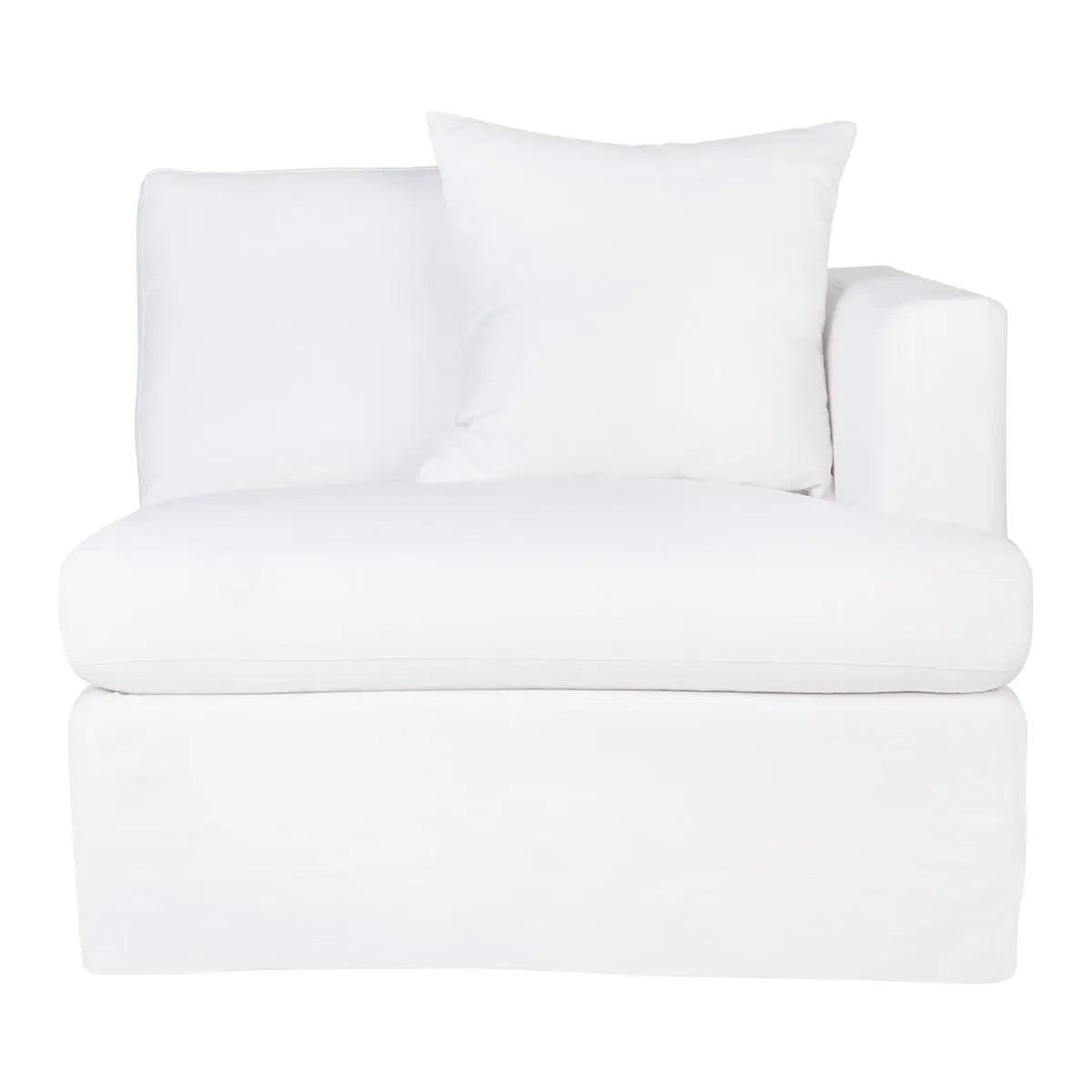 Cafe Lighting & Living Birkshire Slip Cover Right Arm Facing Seat - White Linen - Sofa326139320294120965 1