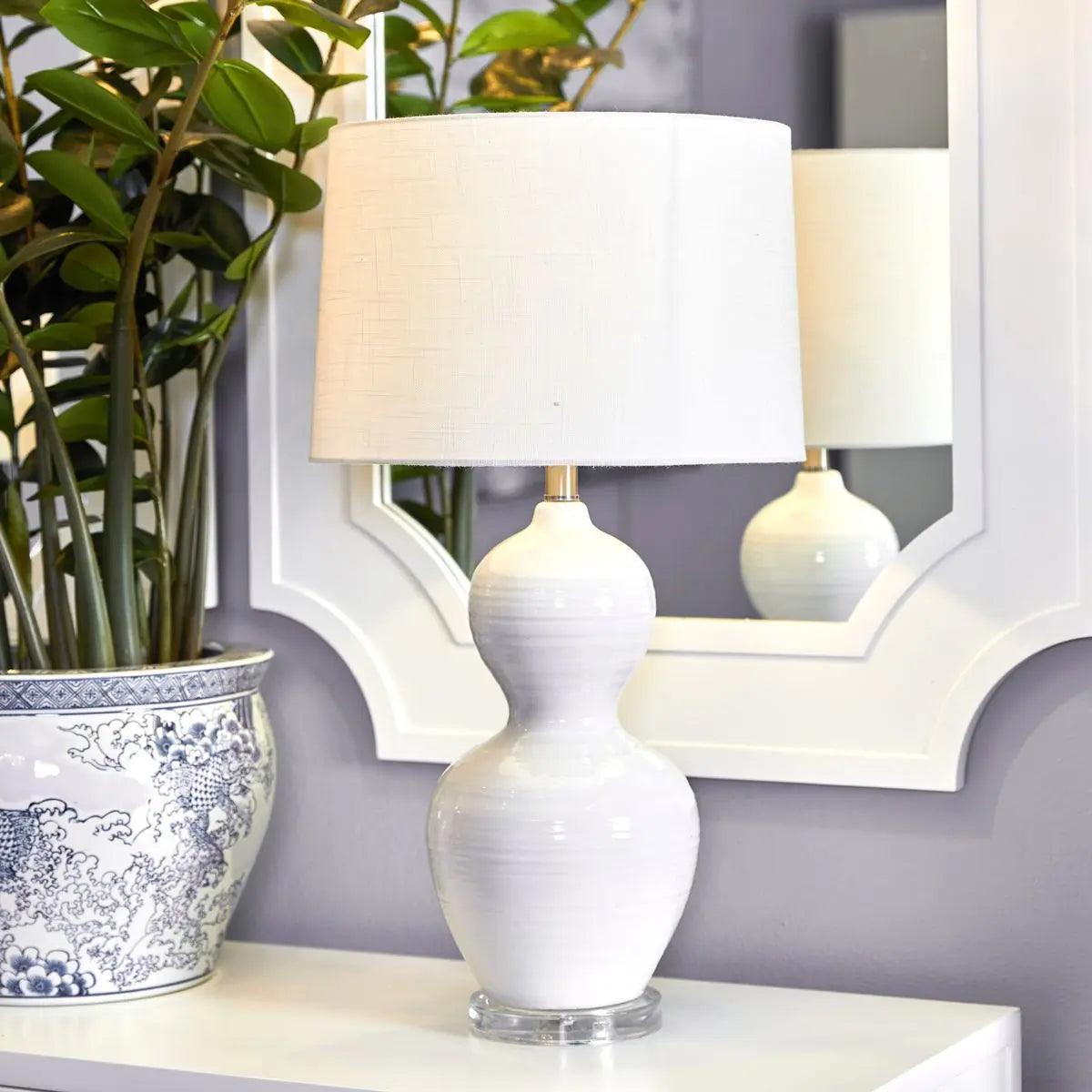 Cafe Lighting & Living Bronte Table Lamp - White - Table Lamp and Shade116149320294095720 2