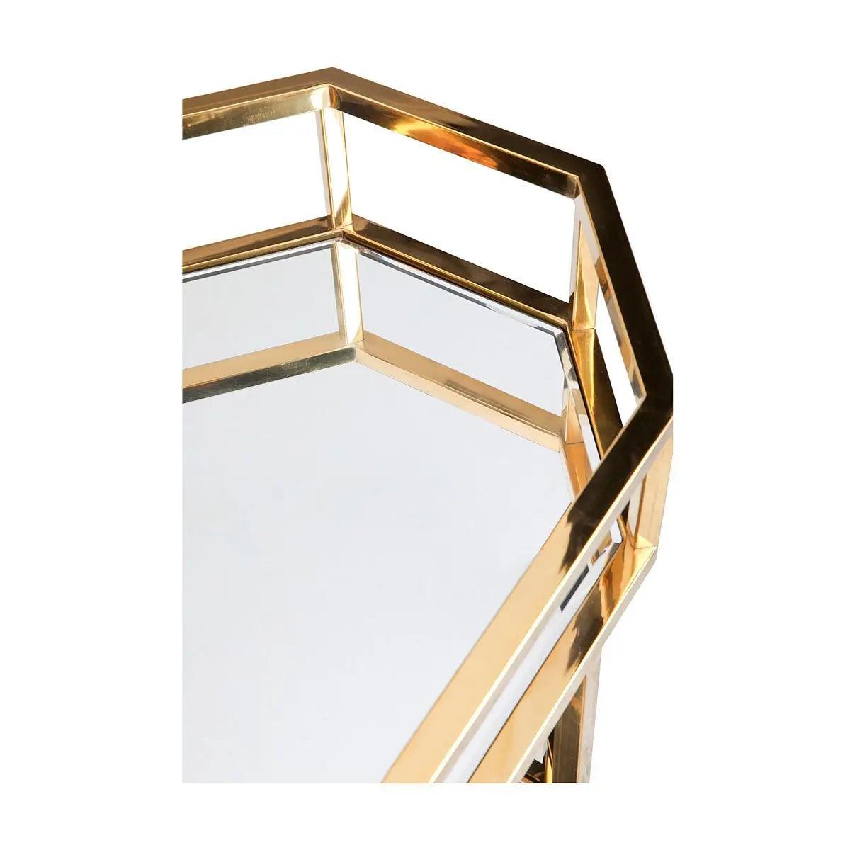 Cafe Lighting & Living Brooklyn Mirrored Drinks Trolley - Gold - Trolley310479320294093139 4