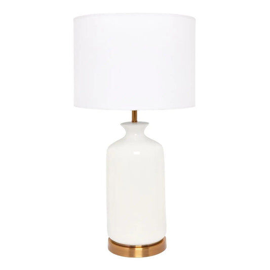 Cafe Lighting & Living Camille Table Lamp - White Ceramic - Table Lamp and Shade122389320294121924 1