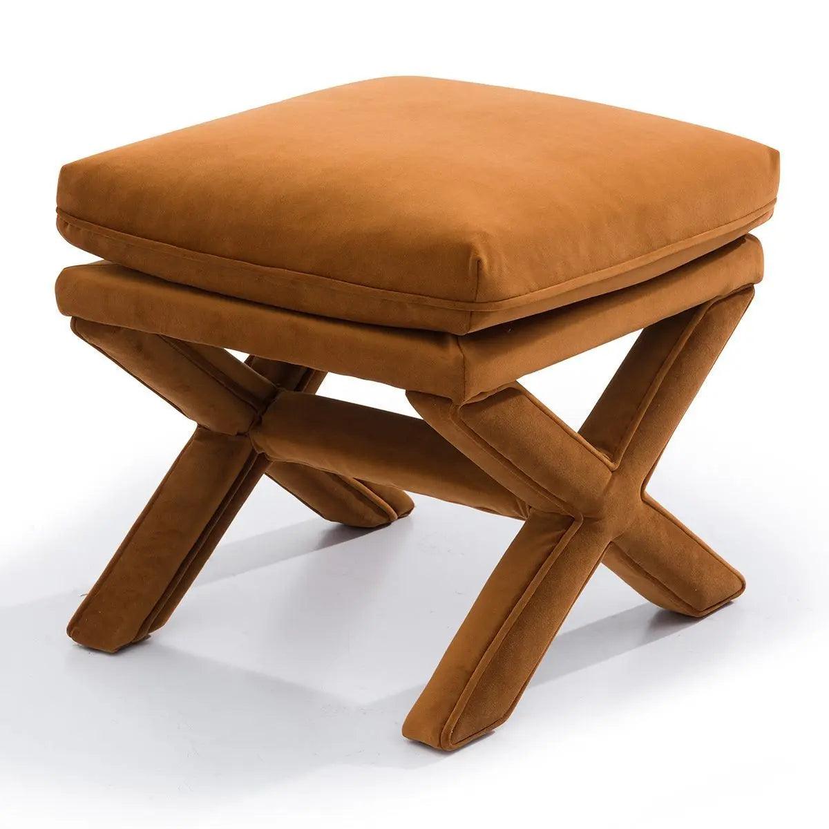 Cafe Lighting & Living Candace Stool - Caramel Velvet - Stool325789320294119914 1