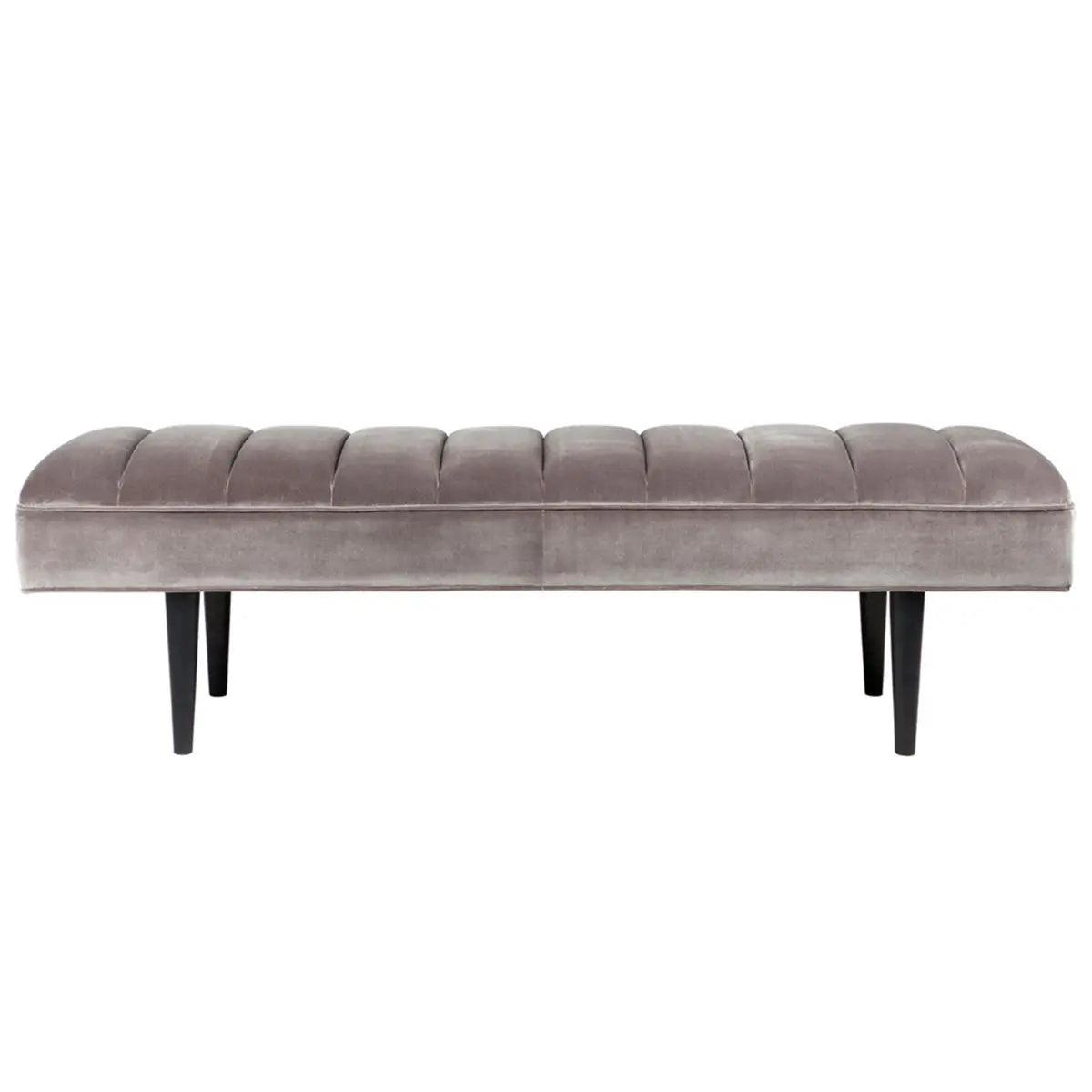 Cafe Lighting & Living Central Park Panelled Bench Ottoman - Charcoal Velvet - Ottoman315749320294099407 1