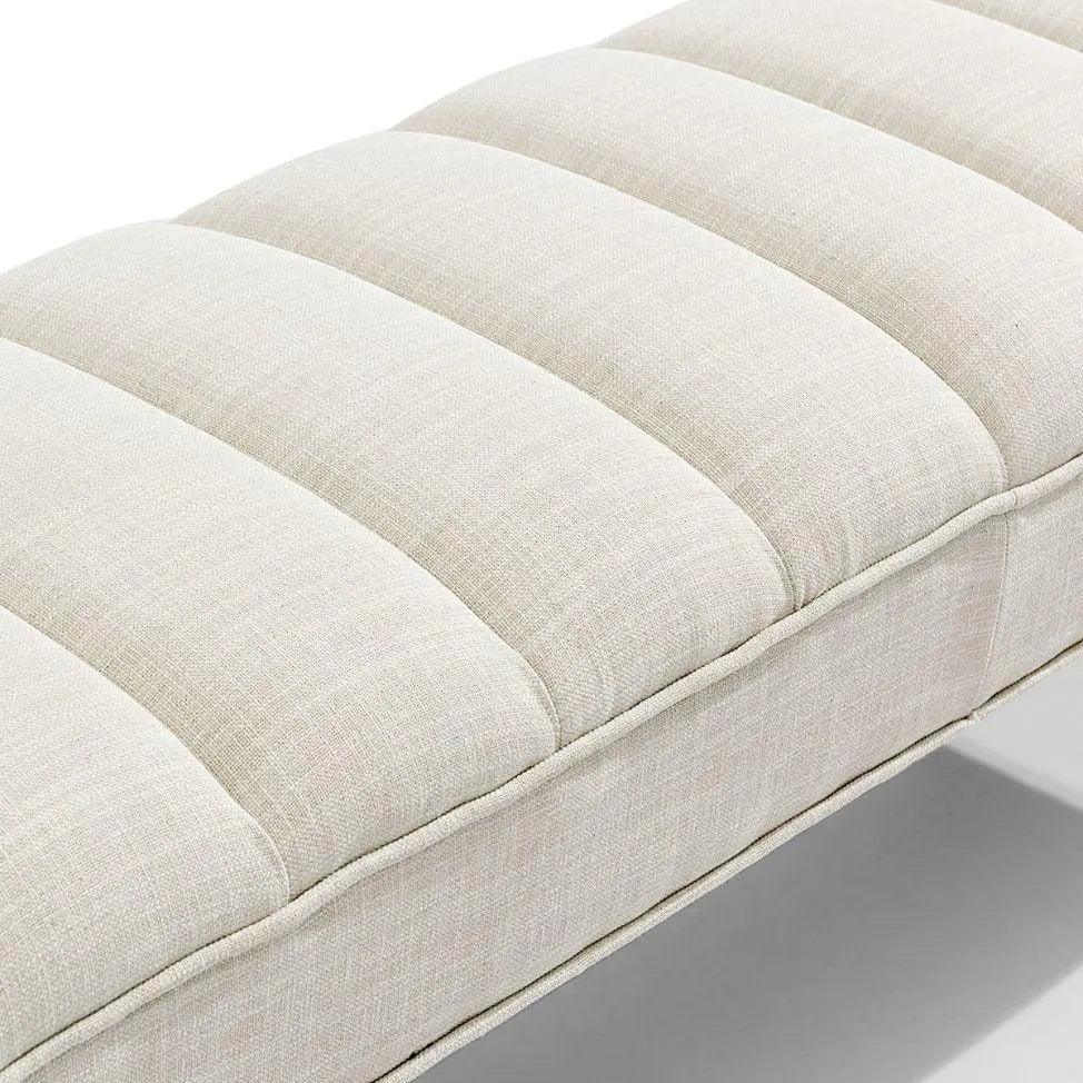 Cafe Lighting & Living Central Park Panelled Bench Ottoman - Natural Linen - Bed End322899320294115879 4