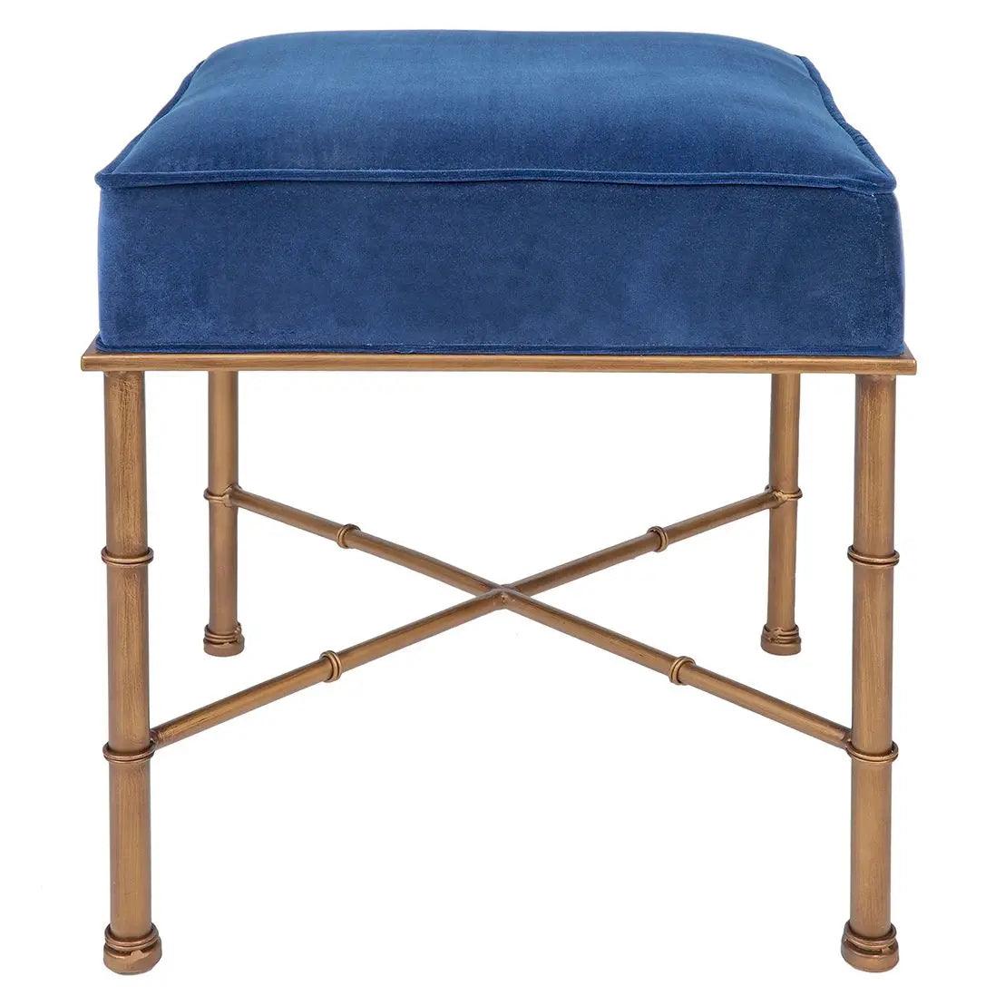 Cafe Lighting & Living Clara Stool - Blue Velvet - Stool309389320294090794 1