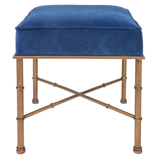 Cafe Lighting & Living Clara Stool - Blue Velvet - Stool309389320294090794 1