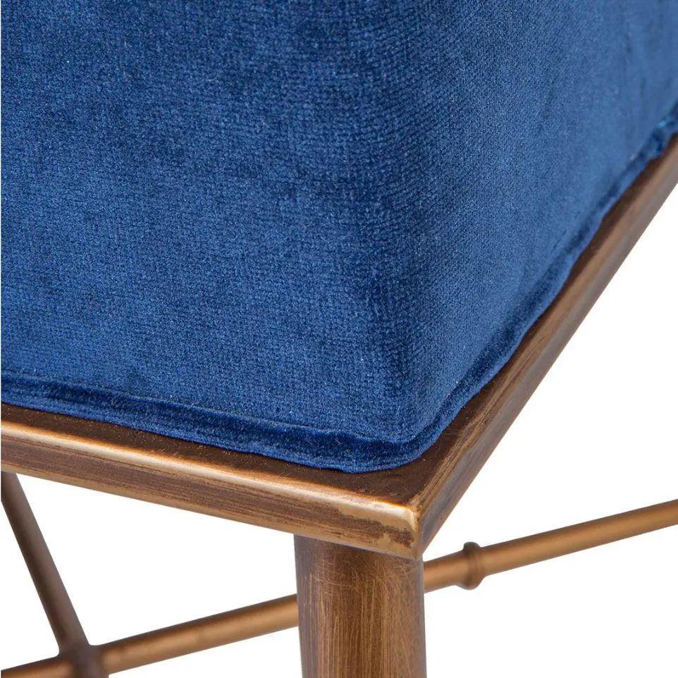 Cafe Lighting & Living Clara Stool - Blue Velvet - Stool309389320294090794 3