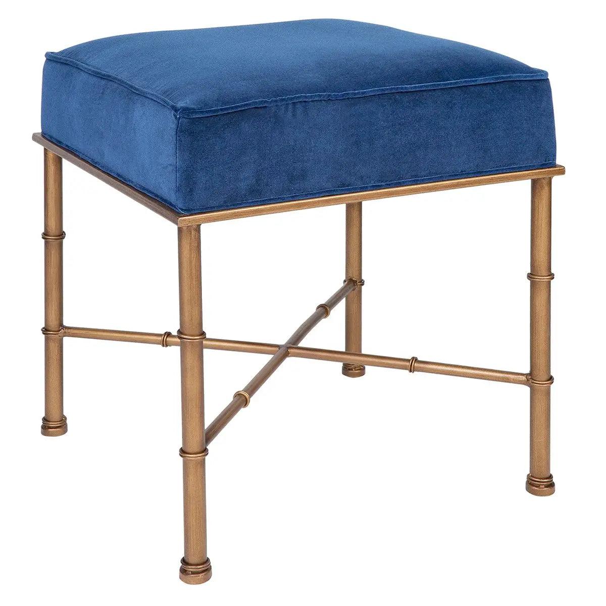 Cafe Lighting & Living Clara Stool - Blue Velvet - Stool309389320294090794 2