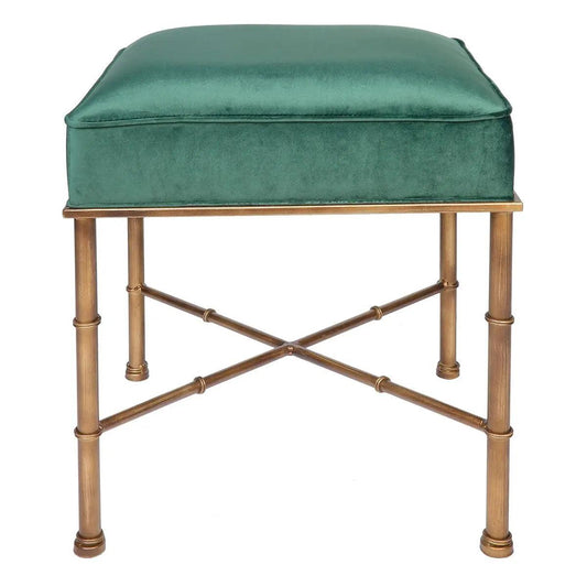 Cafe Lighting & Living Clara Stool - Emerald Green Velvet-Stool-Cafe Lighting & Living-Prime Furniture