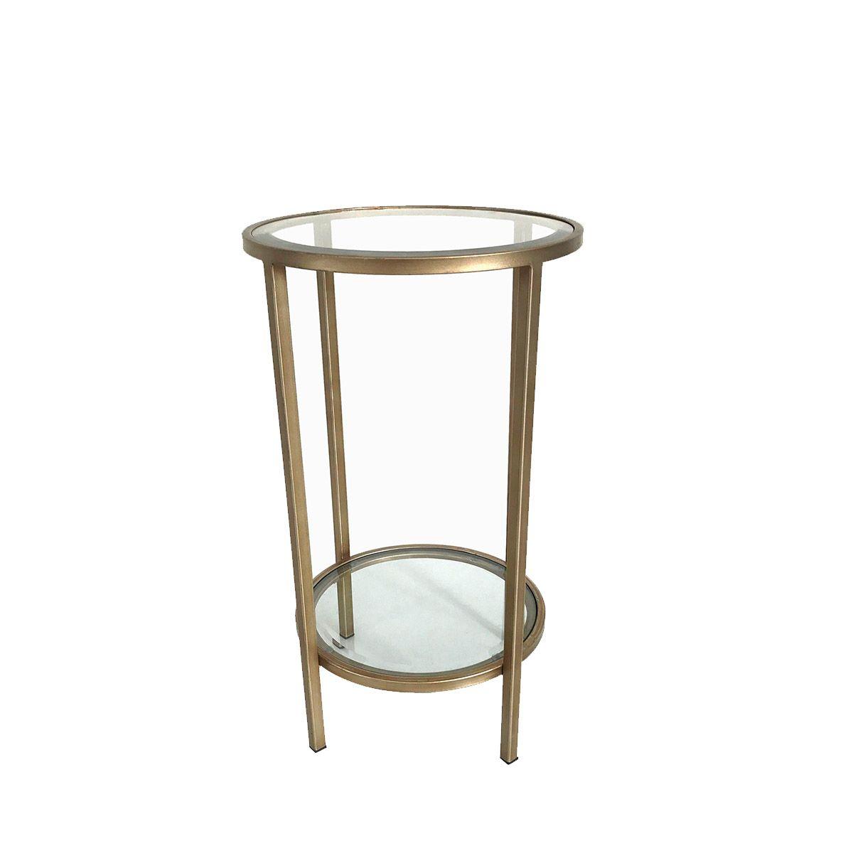 Cafe Lighting & Living Cocktail Glass Petite Side Table - Antique Gold-Side Table-Cafe Lighting & Living-Prime Furniture