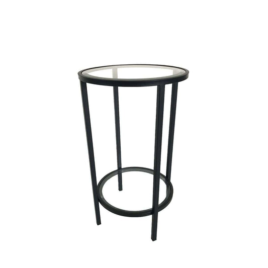 Cafe Lighting & Living Cocktail Glass Petite Side Table - Black-Side Table-Cafe Lighting & Living-Prime Furniture