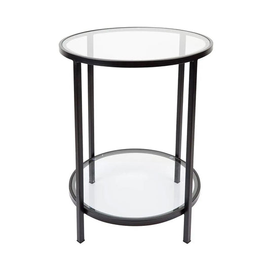 Cafe Lighting & Living Cocktail Glass Round Side Table - Black - Side Table324139320294117460 1