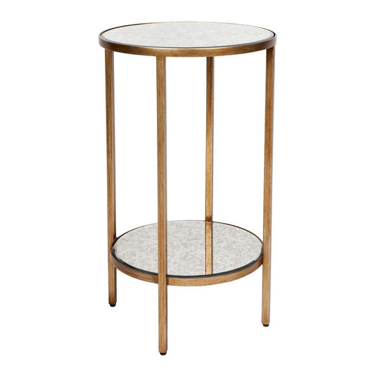 Cafe Lighting & Living Cocktail Mirrored Side Table - Petite Antique Gold - Side Table319639320294110737 1