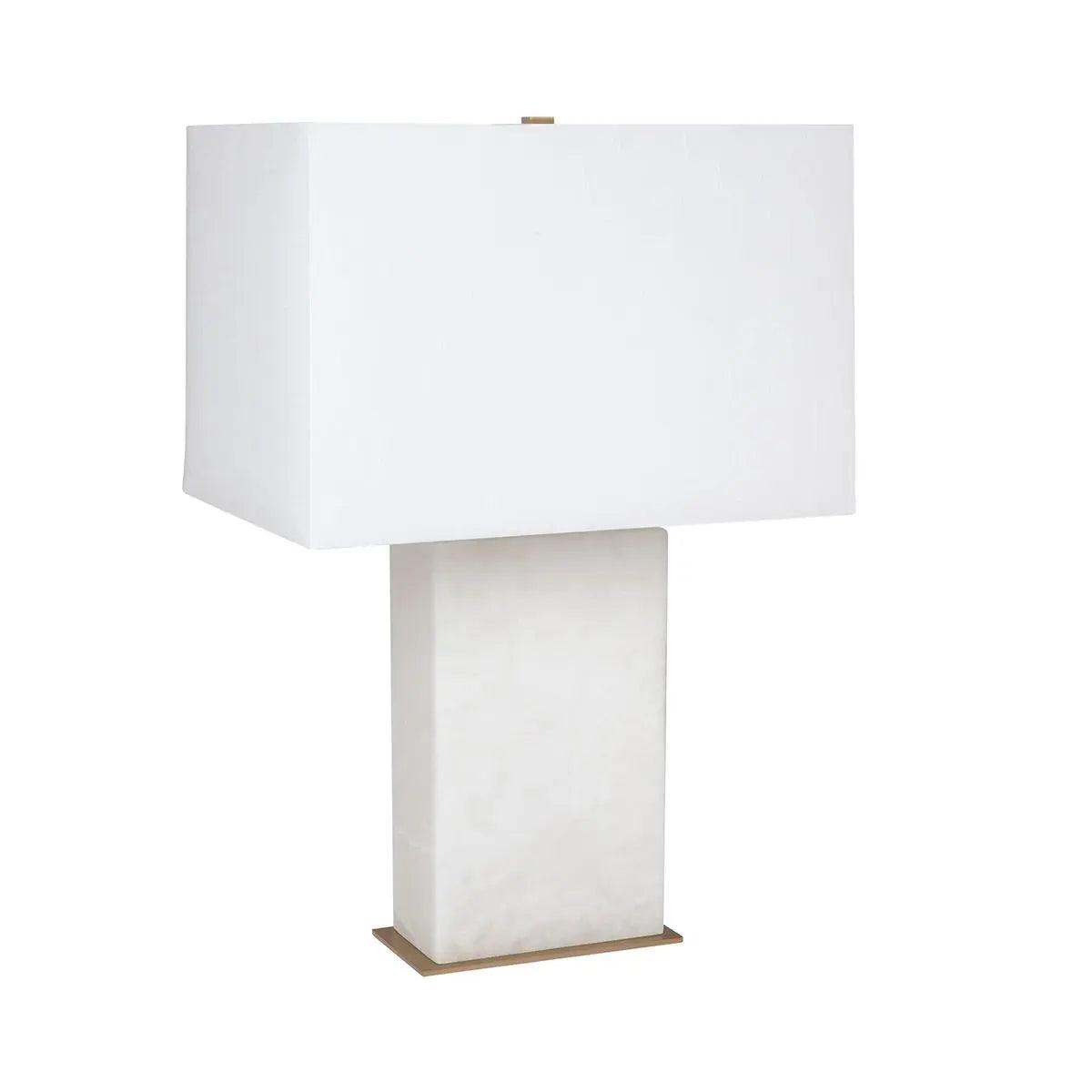 Cafe Lighting & Living Dominique Alabaster Table Lamp - White - Table Lamp and Shade122559320294119112 2