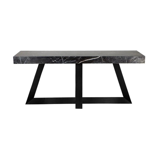 Cafe Lighting & Living Ebony Marble Console Table - Black - Console TableB315979320294107881+9320294107904 1