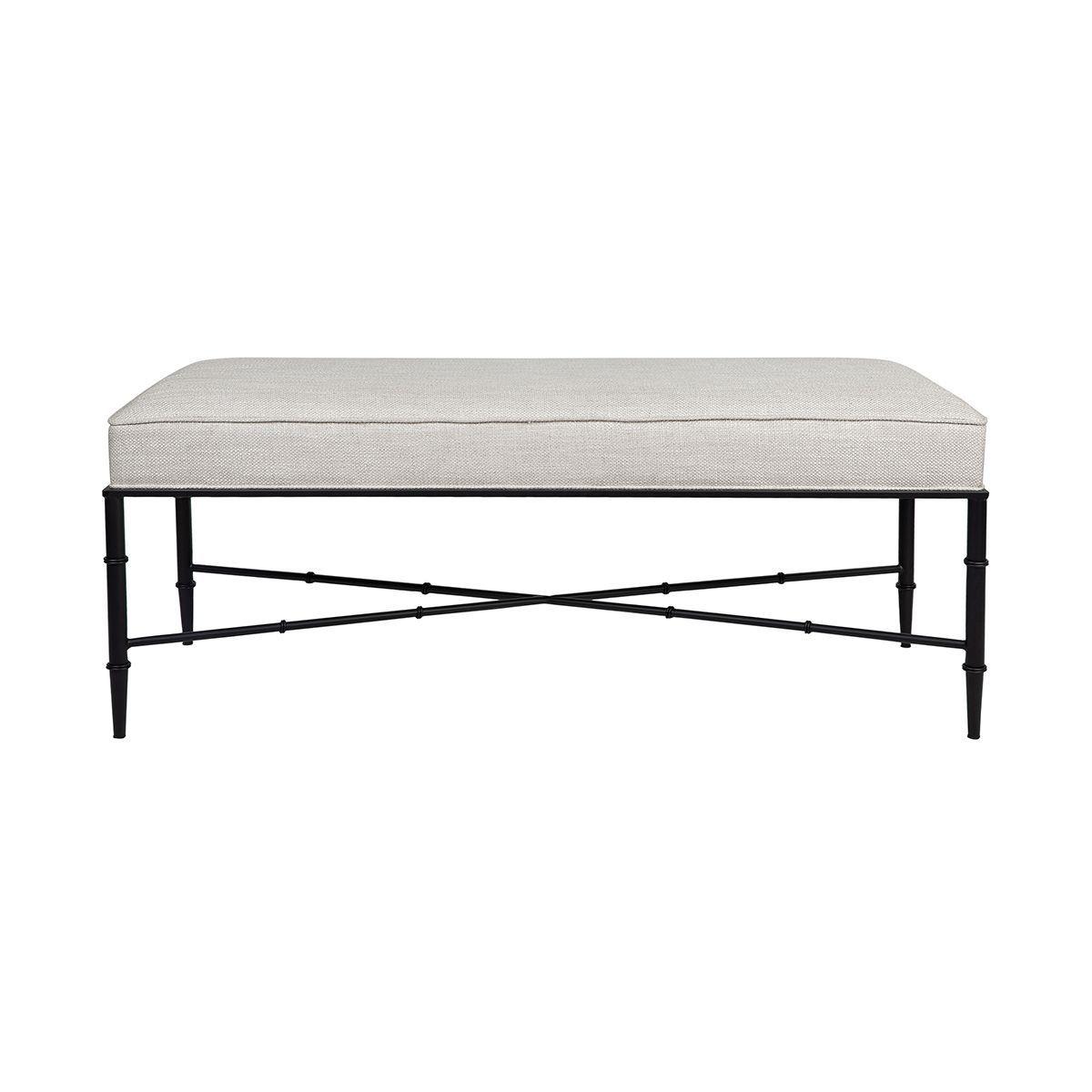 Cafe Lighting & Living Hacienda Bench Ottoman - Natural Linen-Ottoman-Cafe Lighting & Living-Prime Furniture