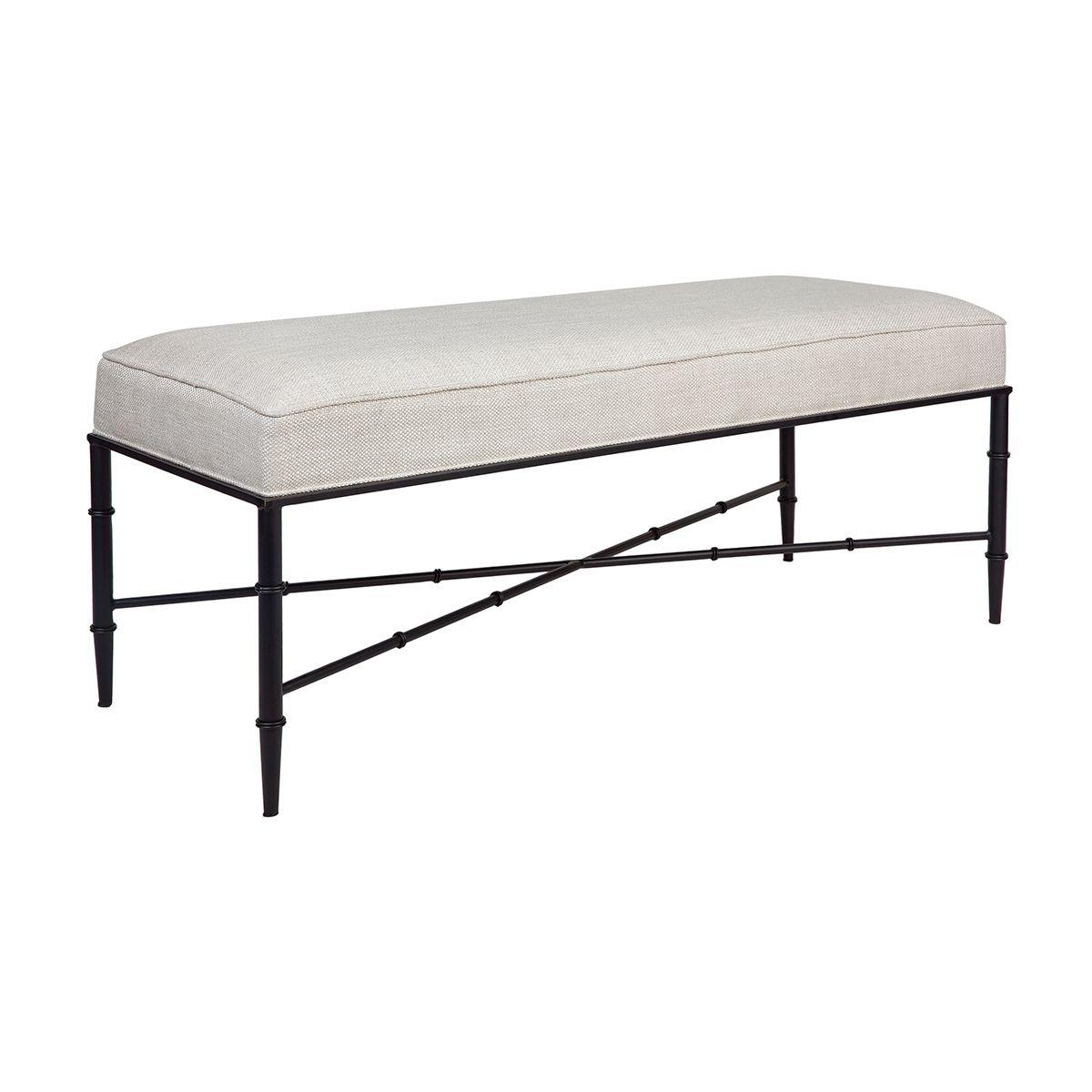 Cafe Lighting & Living Hacienda Bench Ottoman - Natural Linen-Ottoman-Cafe Lighting & Living-Prime Furniture