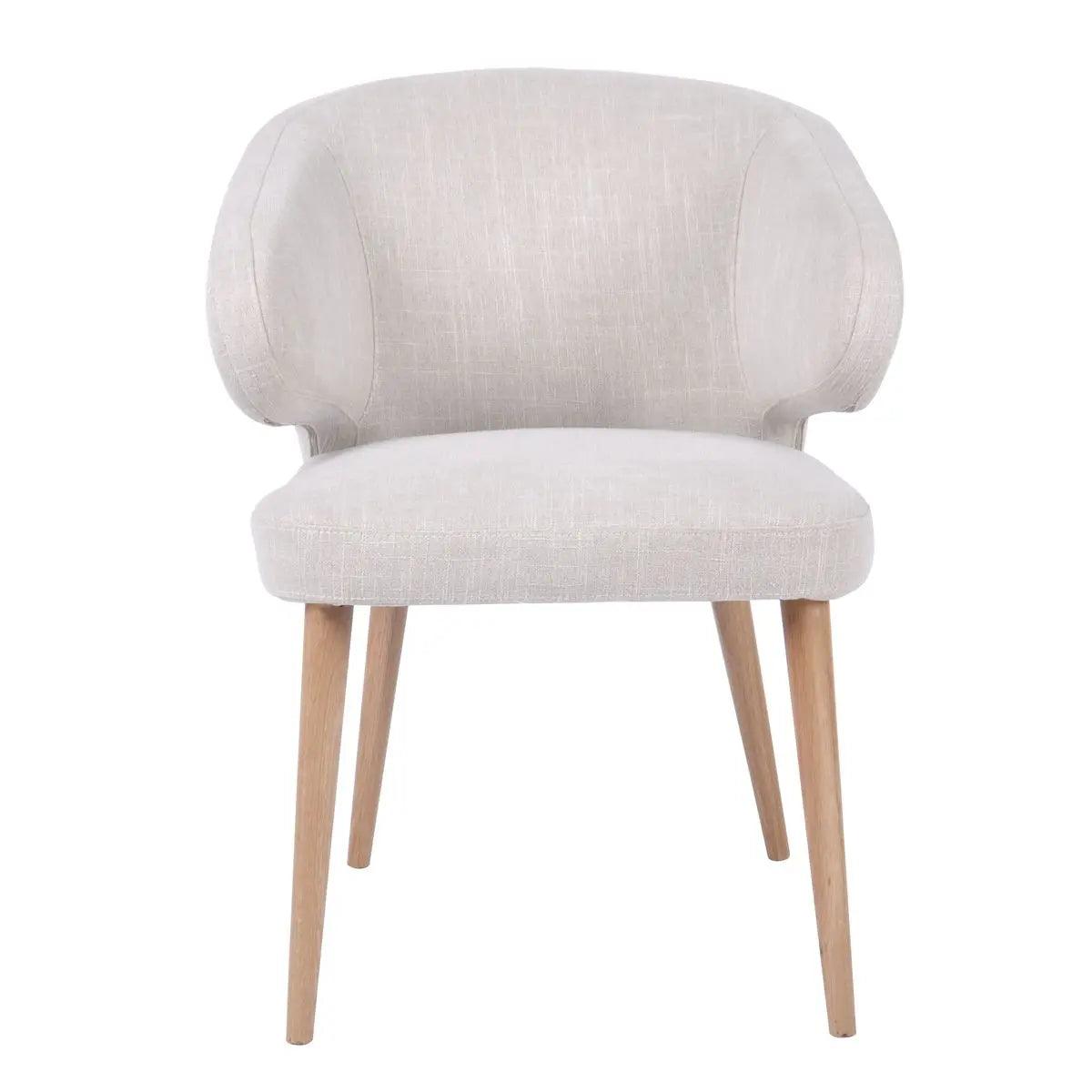 Cafe Lighting & Living Harlow Natural Dining Chair - Natural Linen - Chair325579320294119365 2