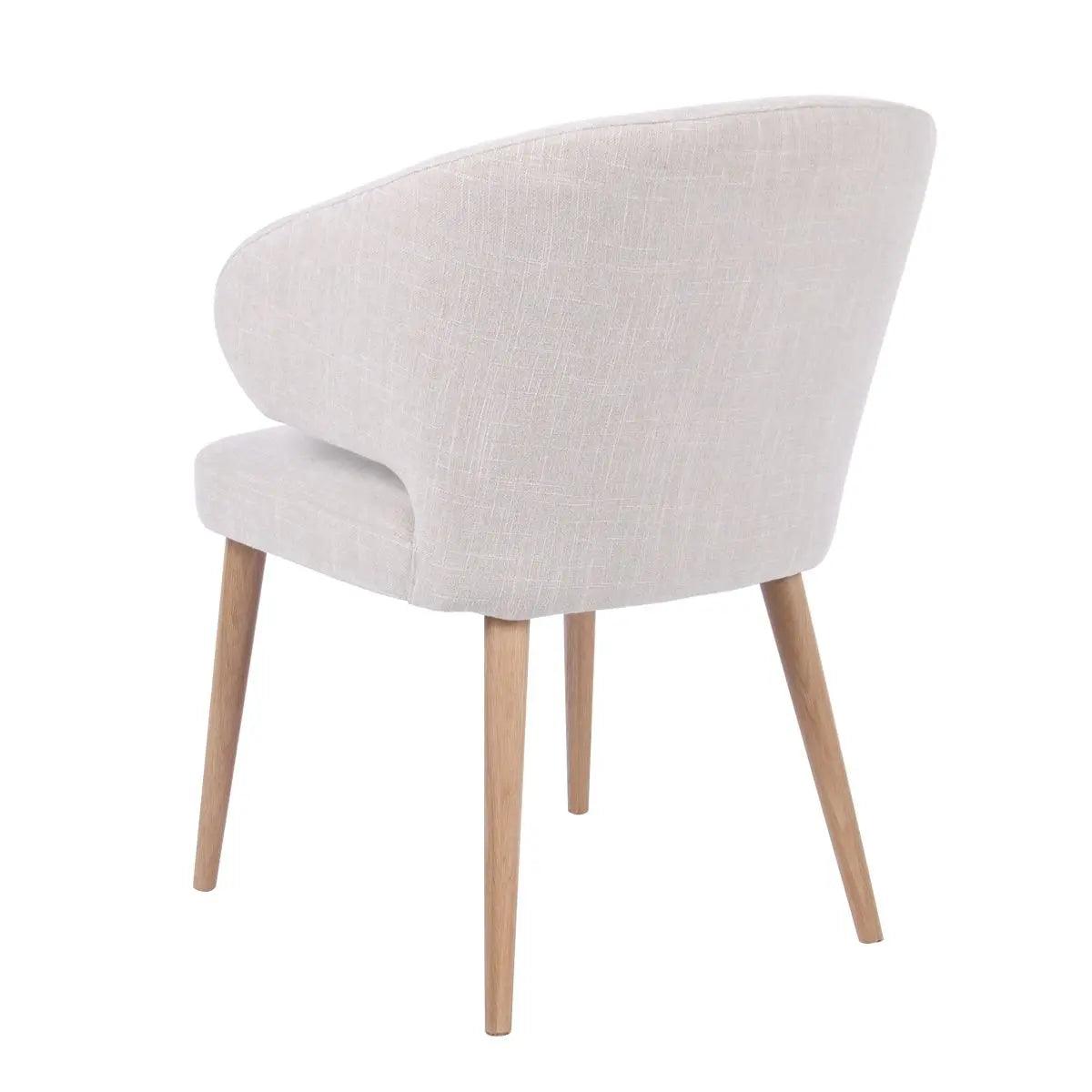 Cafe Lighting & Living Harlow Natural Dining Chair - Natural Linen - Chair325579320294119365 3