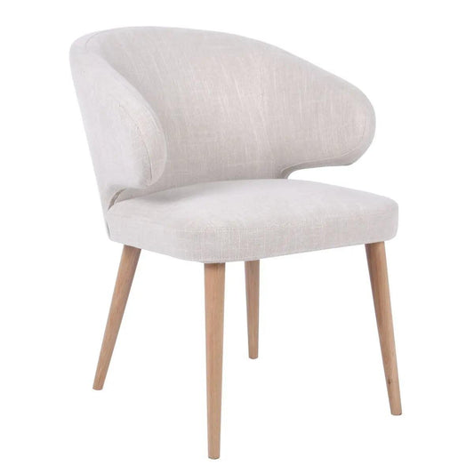 Cafe Lighting & Living Harlow Natural Dining Chair - Natural Linen - Chair325579320294119365 1