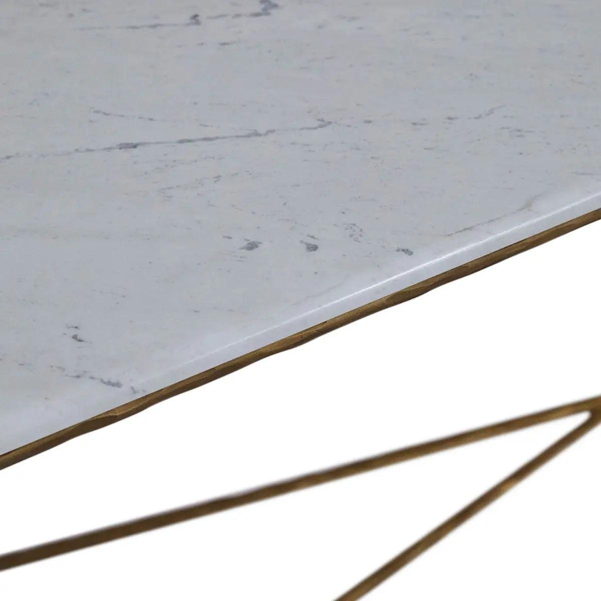 Cafe Lighting & Living Heston Marble Console Table - Large Brass - Console TableB321849320294114414+9320294114421 3