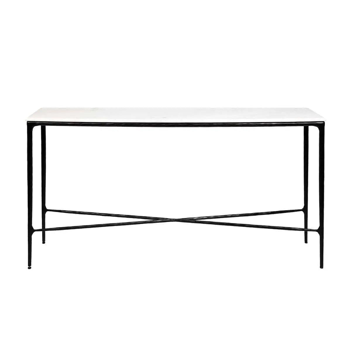 Cafe Lighting & Living Heston Marble Console Table - Medium Black - Console TableB322809320294115718+9320294115725 1