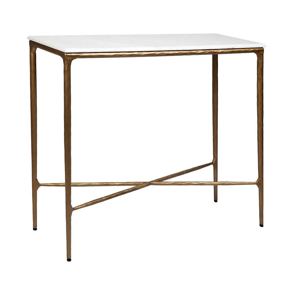 Cafe Lighting & Living Heston Marble Console Table - Small Brass - Console TableB322839320294115770+9320294115787 3