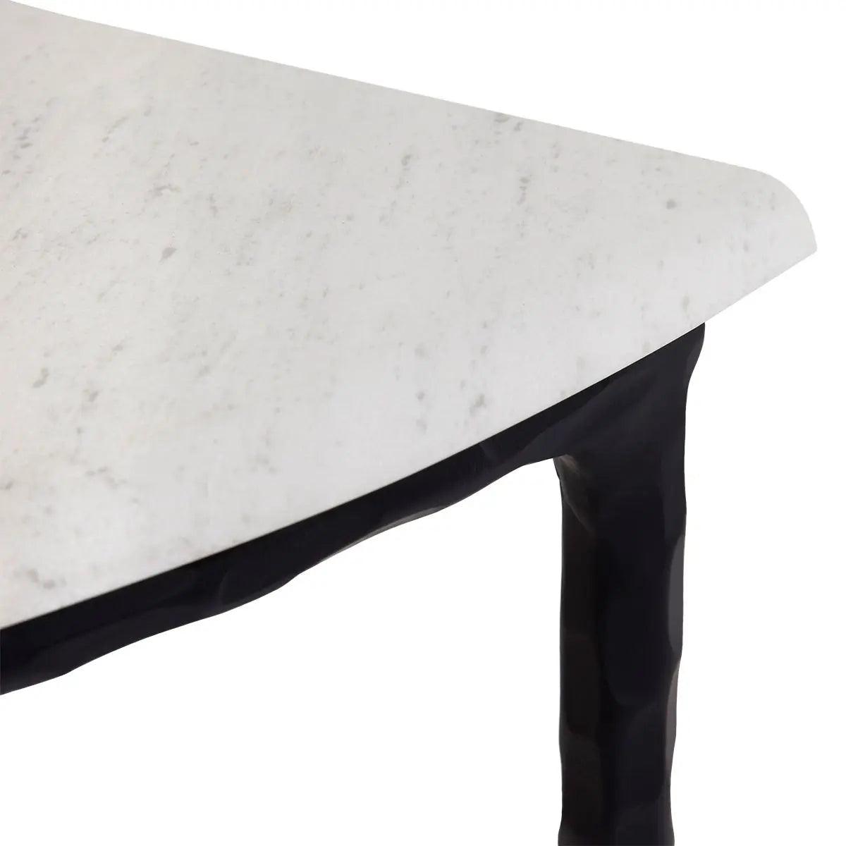 Cafe Lighting & Living Heston Marble Demilune Table - Black B32169 - Console TableB321699320294114353+9320294114360 2