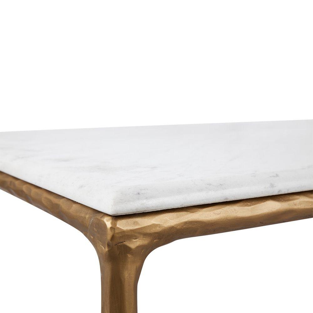 Cafe Lighting & Living Heston Rectangle Marble Coffee Table Brass - Coffee TablesB323299320294123720+9320294123744 6