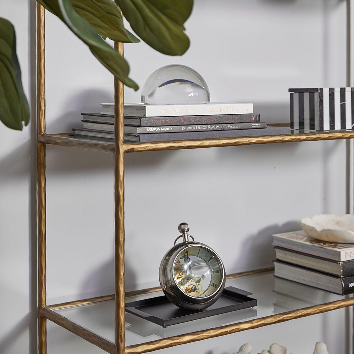 Cafe Lighting & Living Heston Shelving Unit - Brass-Shelves-Cafe Lighting & Living-Prime Furniture