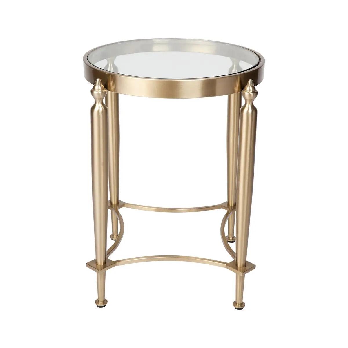 Cafe Lighting & Living Jak Glass Side Table - Gold - Side Table322529320294115497 1