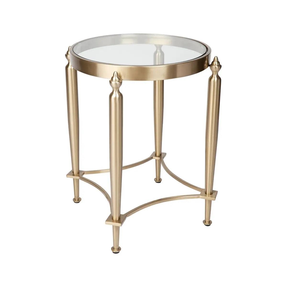 Cafe Lighting & Living Jak Glass Side Table - Gold - Side Table322529320294115497 3