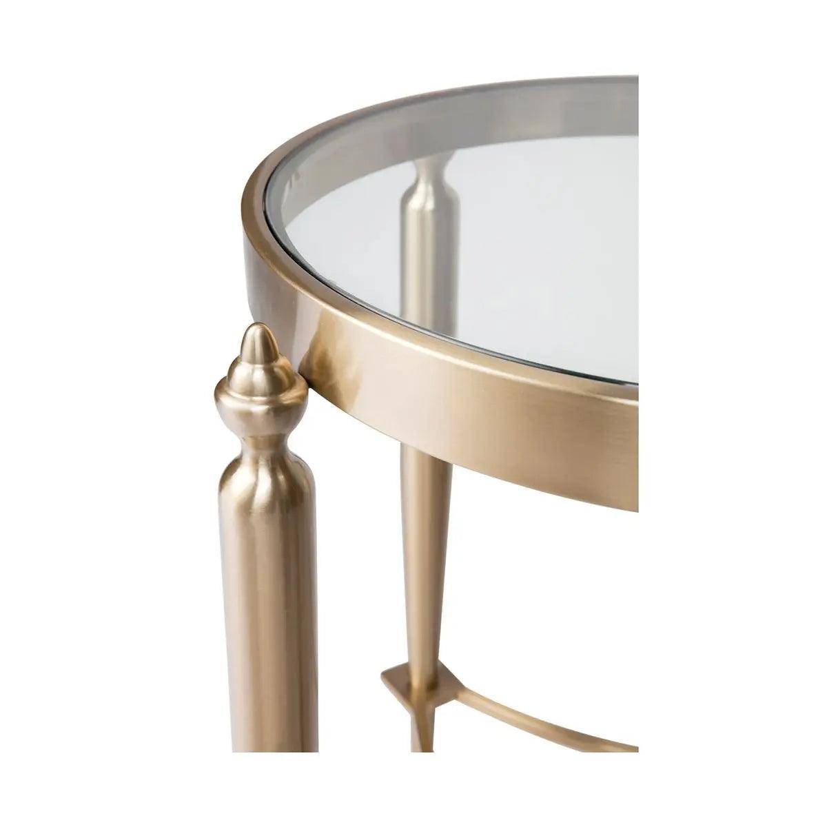 Cafe Lighting & Living Jak Glass Side Table - Gold - Side Table322529320294115497 4