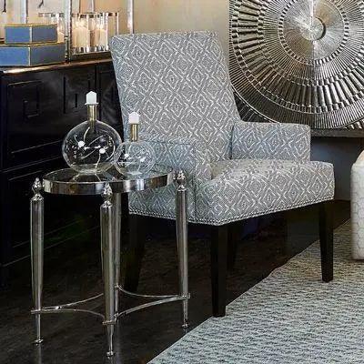 Cafe Lighting & Living Jak Glass Side Table - Nickel - Side Table322519320294115480 3