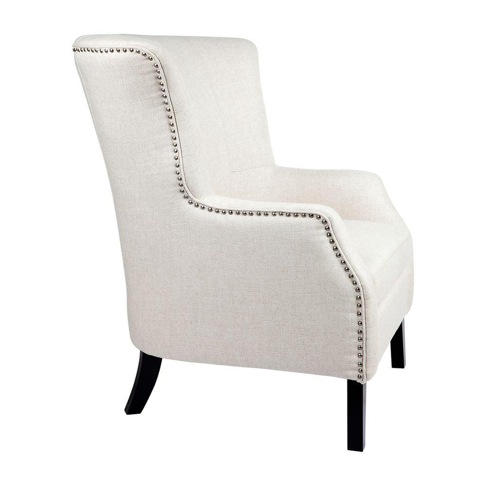 Cafe Lighting & Living Kristian Wing Back Arm Chair Natural Linen - Arm Chairs326629320294122013 4