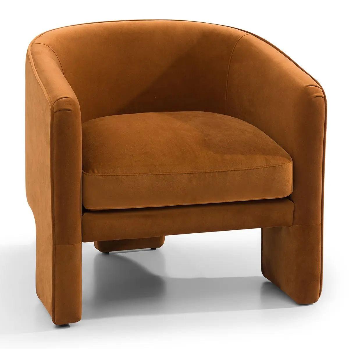 Cafe Lighting & Living Kylie Occasional Chair - Caramel Velvet - Chair325759320294119884 1