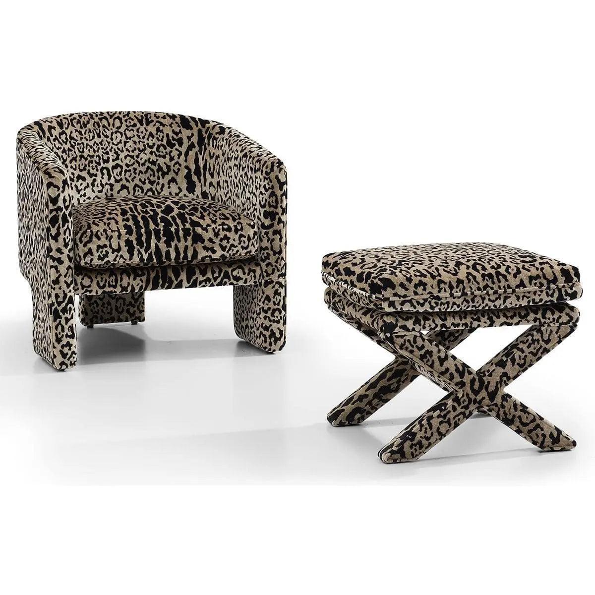 Cafe Lighting & Living Kylie Occasional Chair - Leopard Chenille - Chair325749320294119877 7