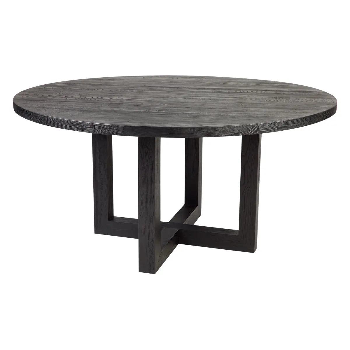 Cafe Lighting & Living Leeton Round Dining Table - Black - Dining TableB323569320294116524+9320294122785 1