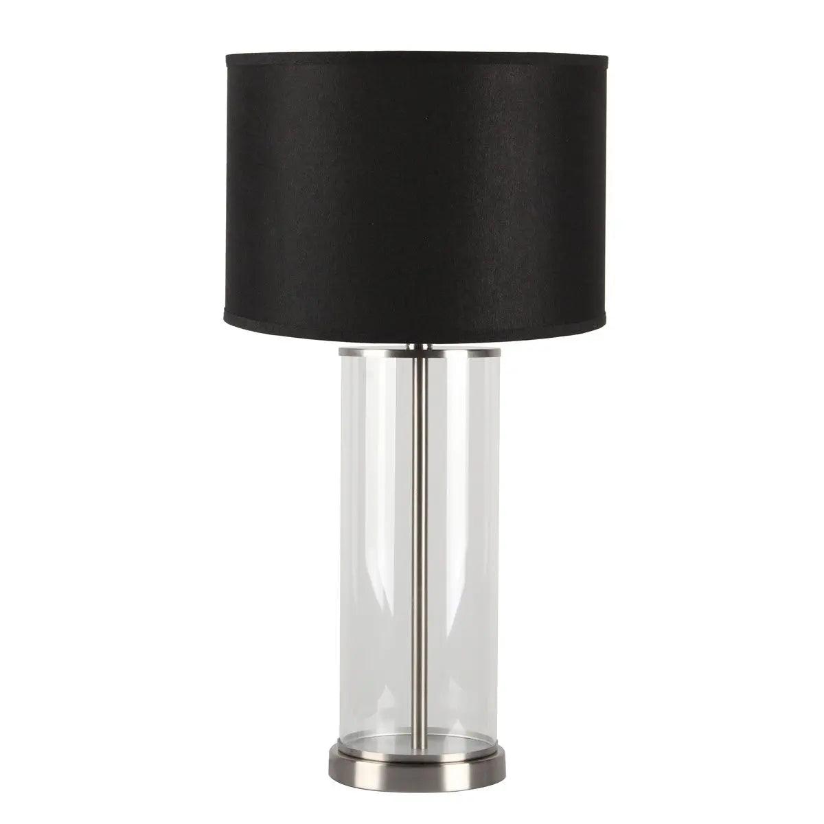 Cafe Lighting & Living Left Bank Table Lamp - Nickel w Black Shade - Table Lamp and ShadeB122639320294119136+9320294119150 1